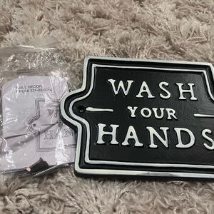 Black and White 'Wash Your Hands' Wall Decor Hearth & Hand with Magnolia